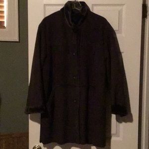 Women’s brown faux shearling coat